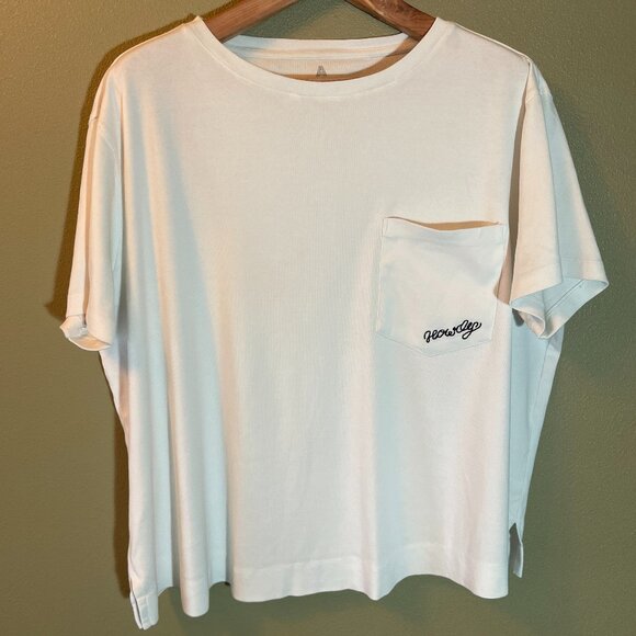 Embroidered boxy front pocket tee - Picture 1 of 9